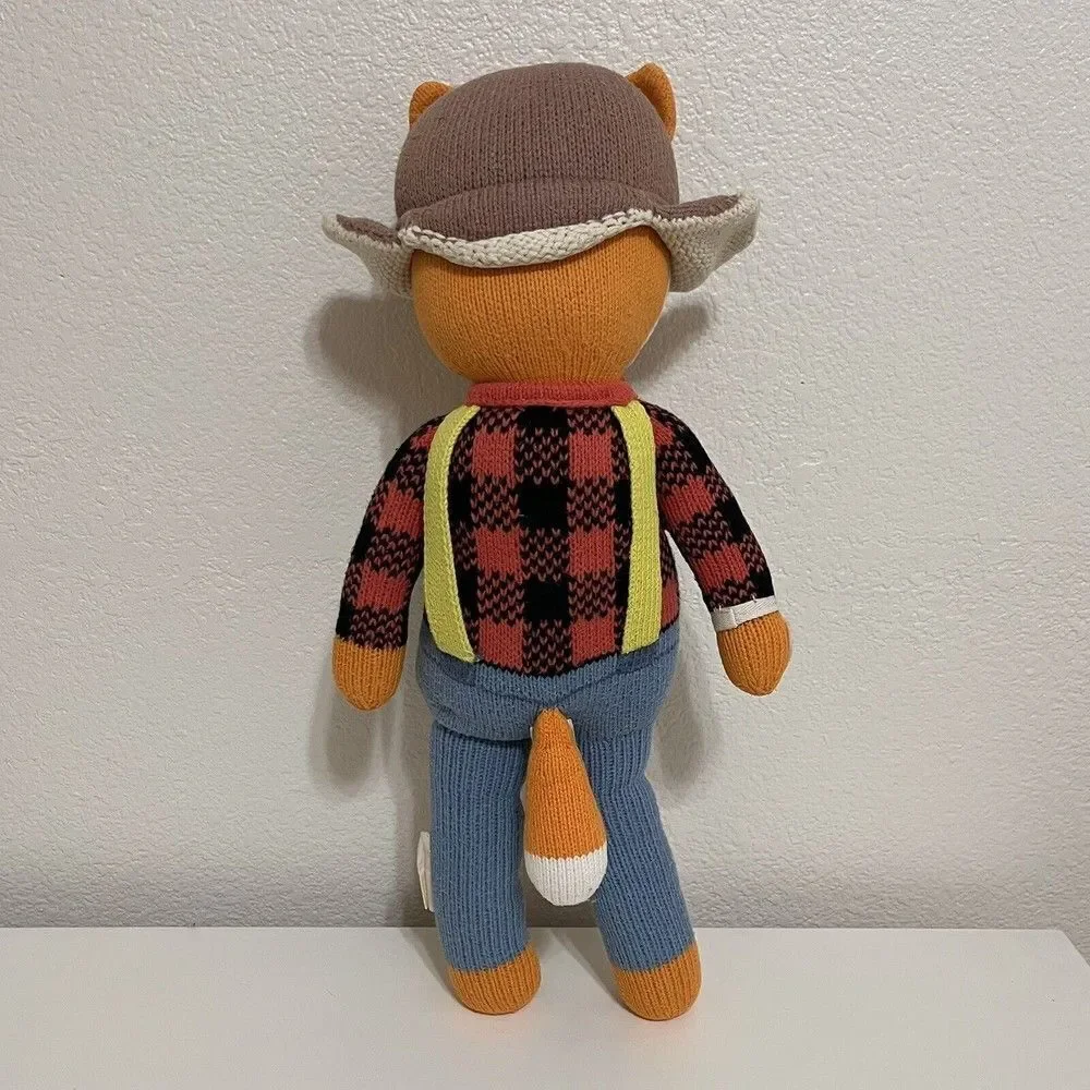 Cuddle + Kind Wyatt the Fox Plush Knit Handmade Doll Stuffed Animal 20